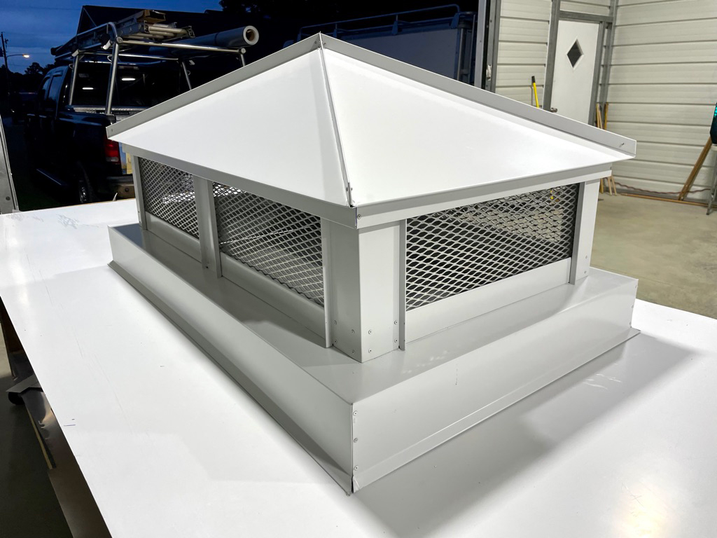 White Aluminum Chimney Cap